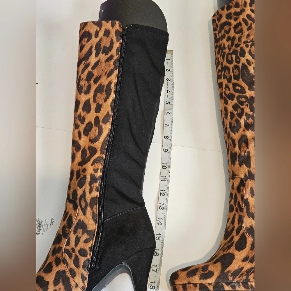 Dollhouse Lycra Panel Stiletto Knee High Boots, Women's Size 10M